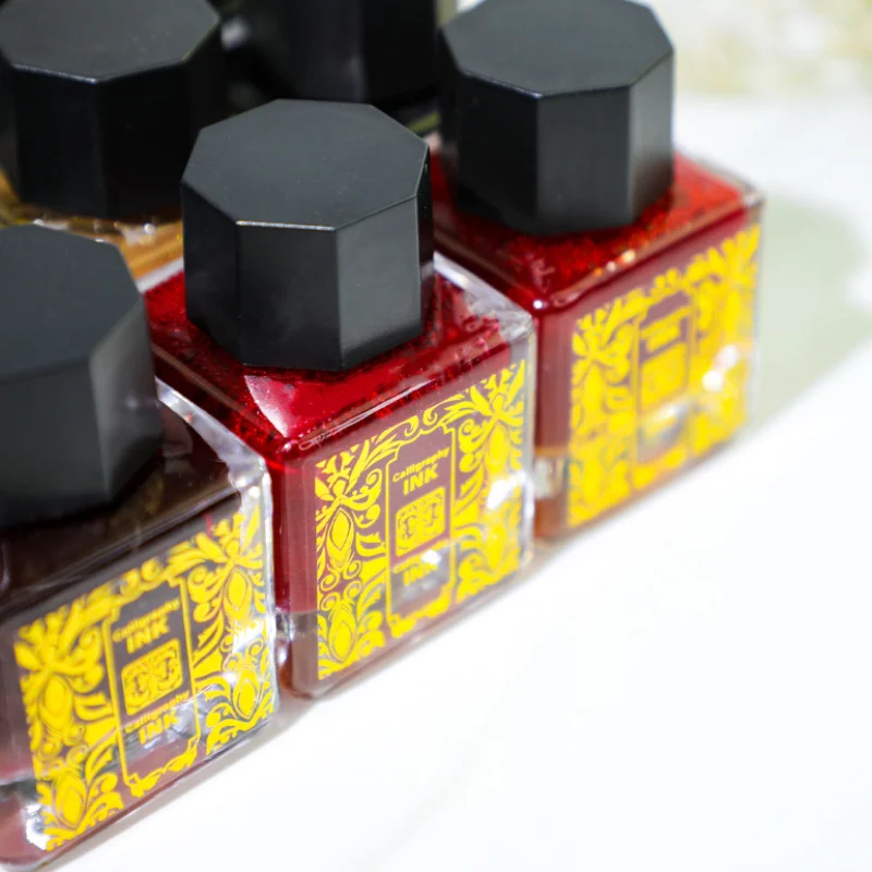 Glitter Ink Dip  Pen Non Carbon Color Ink 25ml Glitter Ink Starry Sky Gold Powder Pearlescent Dye Card Gradient Ink