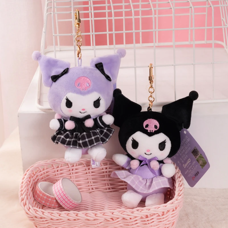 Sanrio Kuromi melodia pluszowa plecak na zabawki brelok do kluczy z ozdobą dziecięca zabawka tornister dekoracja prezent urodzinowy