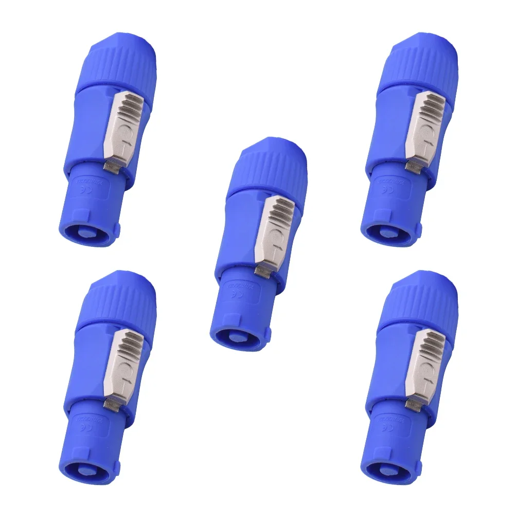 5PCS AC Powercon Male Plug Connector 3-Pin 20A/250V for Stage Lighting & LED Displays Compatible with NAC3FCA/NAC3FCB Series