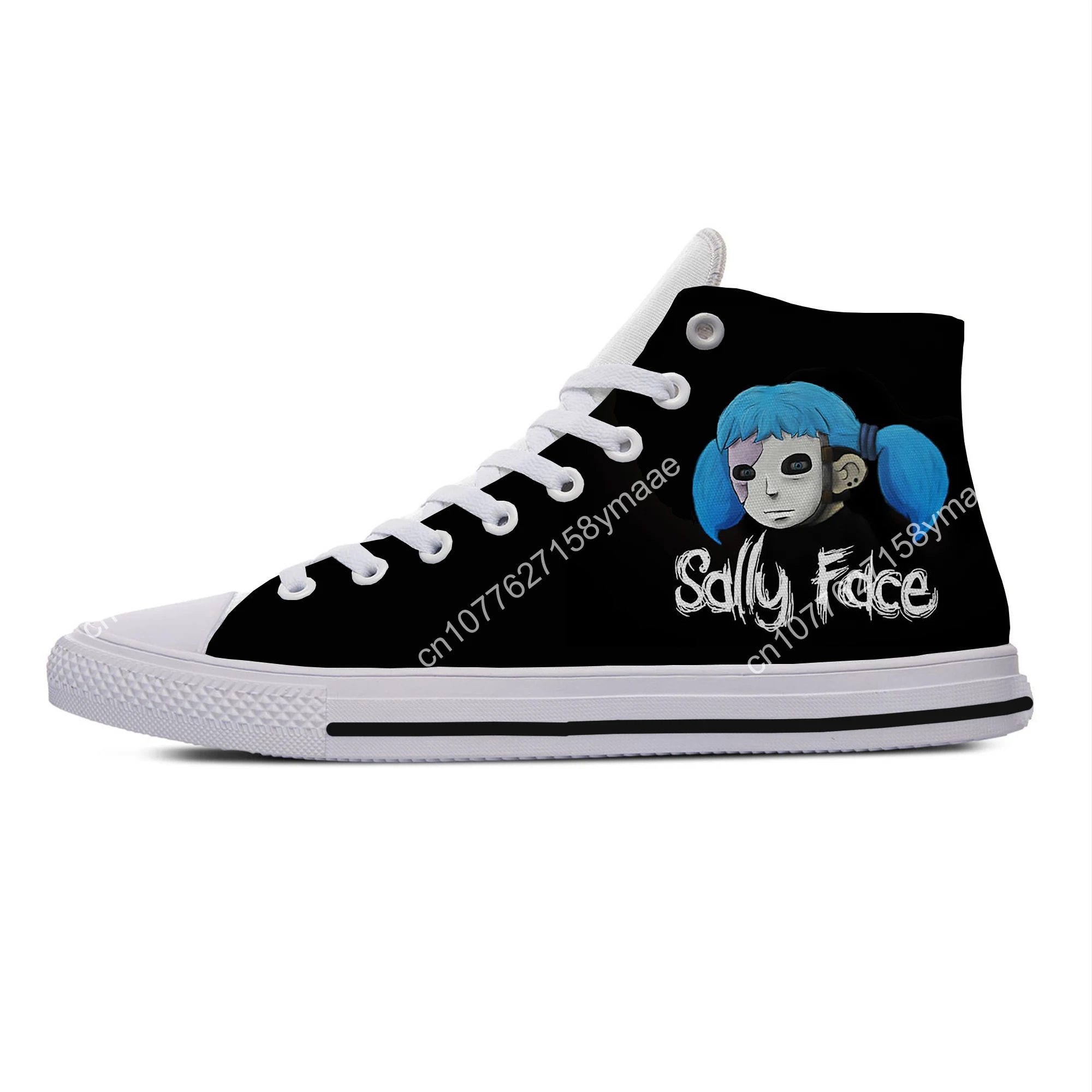 Hot Summer Game Sally Face Novelty Design Harajuku High Top Latest Canvas Shoes Men Women Casual Sneakers Classic Board Shoes