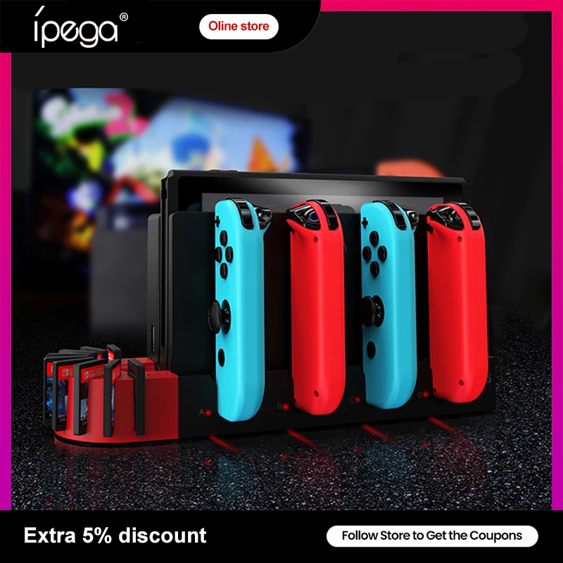 

For Nintendo Switch Charging Base Controller Joy Con LED Charger Dock N-Switch Accessories Joycon Stand