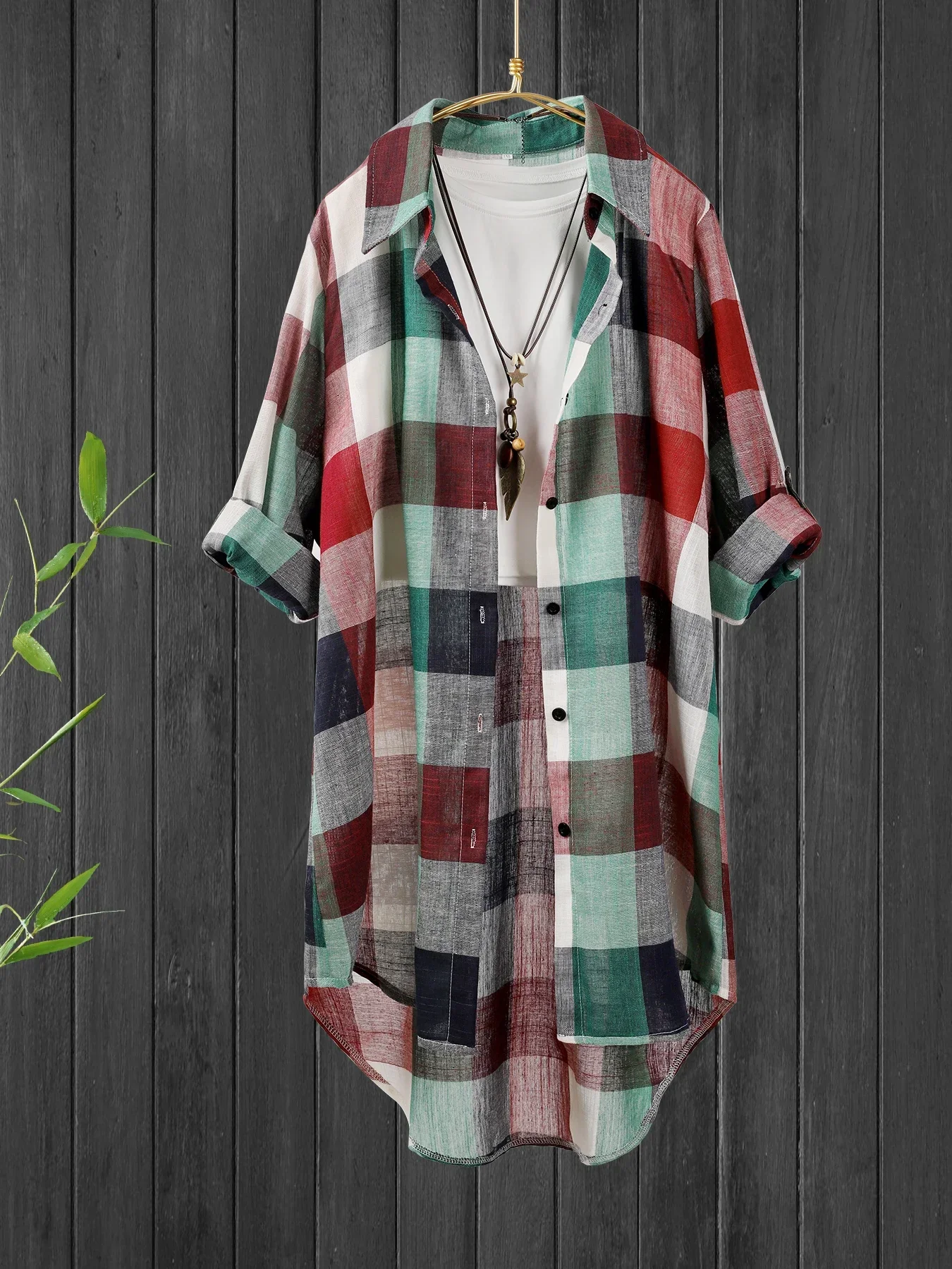 

Женская клетчатая рубашка больших размеров в корейском стиле, новинка 2025, модная элегантная и молодежная свободная повседневная блузка, внешняя женская одежда, топы