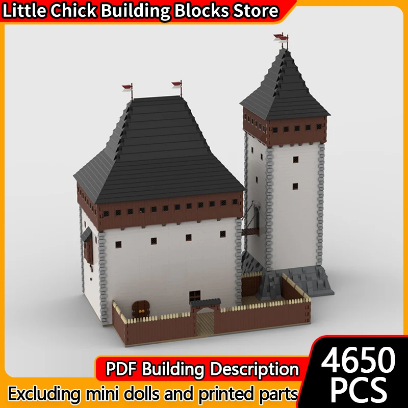 Medieval Castle Model MOC Building Bricks Noble Hunting Castle Modular Technology Children Holiday Gifts Assemble Toys Suit