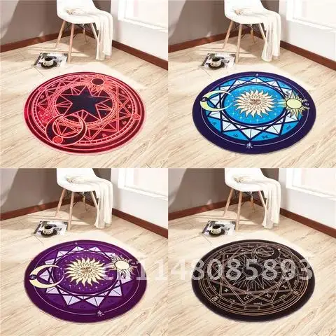 Magic Array Carpet Cartoon Card Captor Sakura Rug Mat Doormat Antislip Plush Princess Creative Handmade Living Room Coffee Table