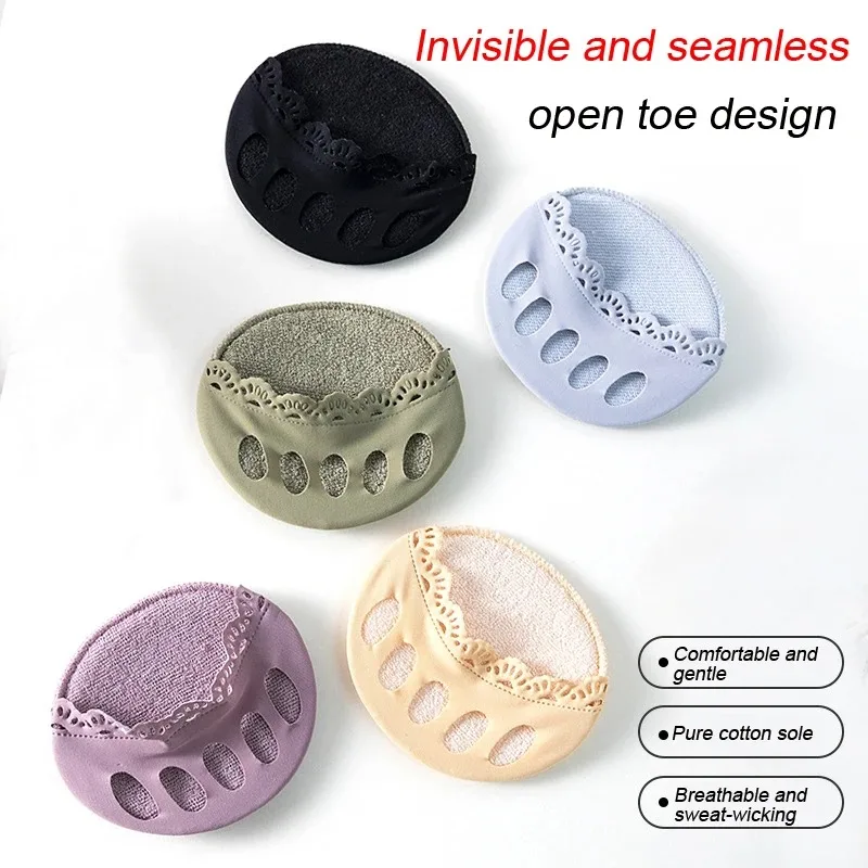 1 زوج وسادة الأمامية غير مرئية نصف حجم الأمامية وسادة للنساء عالية الكعب المضادة للانزلاق حشو الأحذية إكسسوارات الأحذية