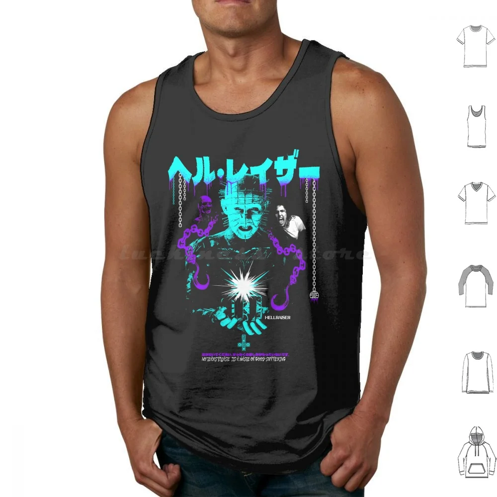No Tears Please-Neon Variant Tank Tops Print Cotton Hellraiser Pinhead