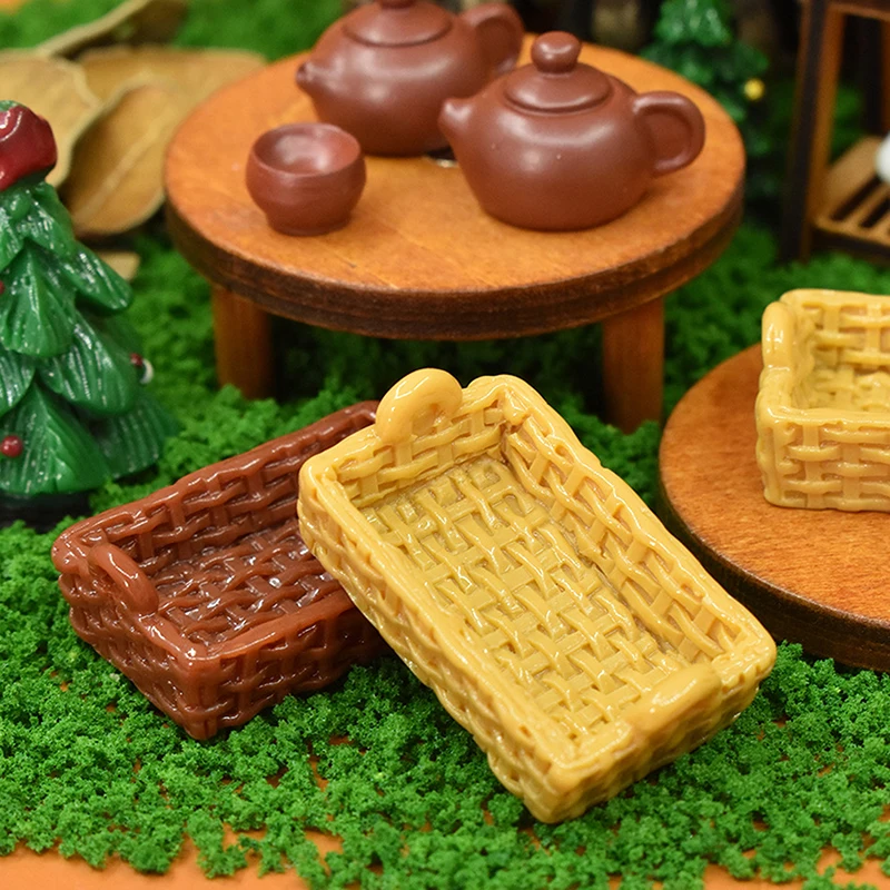 5Pcs 1/12 Dollhouse Simulation Bread Baskets Model Dollhouse Miniature Kitchen Furniture Decoration Dolls House Accessories