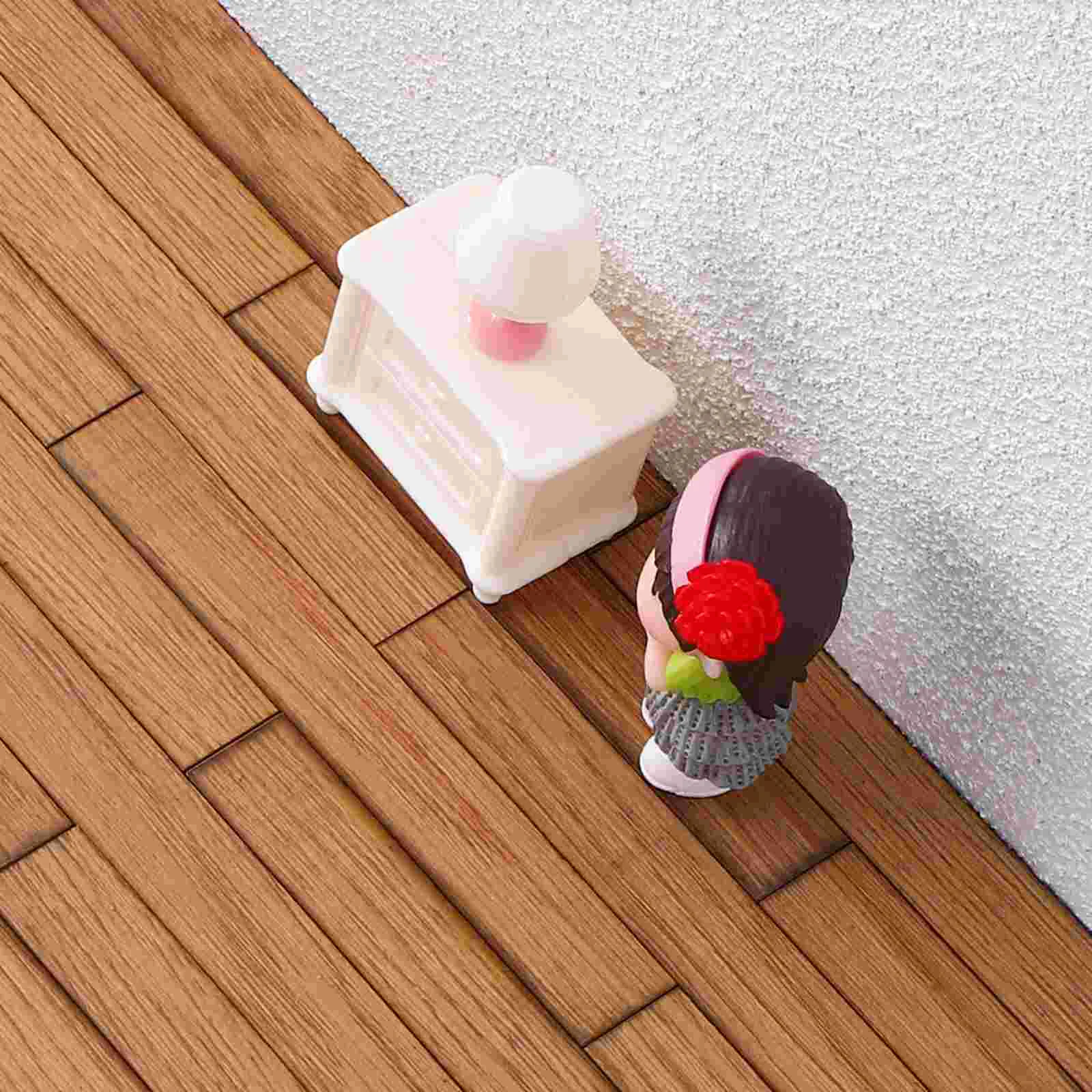 40 Pcs White Color Dollhouse Rugs The Shingles Miniature Floor Ornaments Decorations