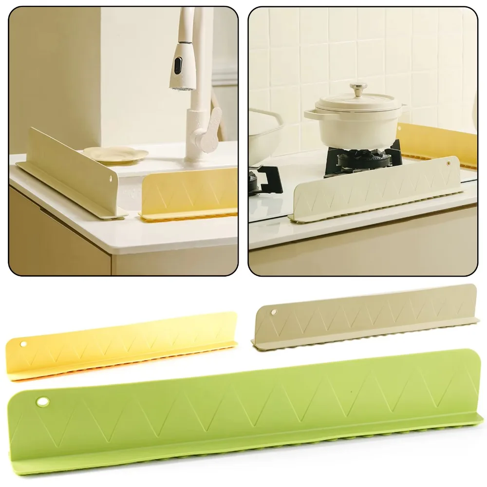 High Quality Soft Silicone Splash Guard Kitchen Sink Sucker Water Baffle Plate Oil-Proof Water Baffle Bar Kitchen Gadget