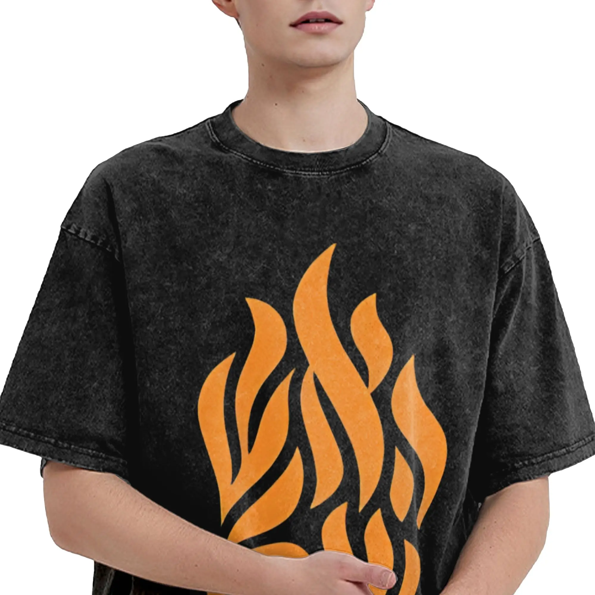 My Fire Rebbe Nachman T Shirts Hip Hop Washed Short Sleeve Harajuku T-Shirts  Fashion Men Women Streetwear