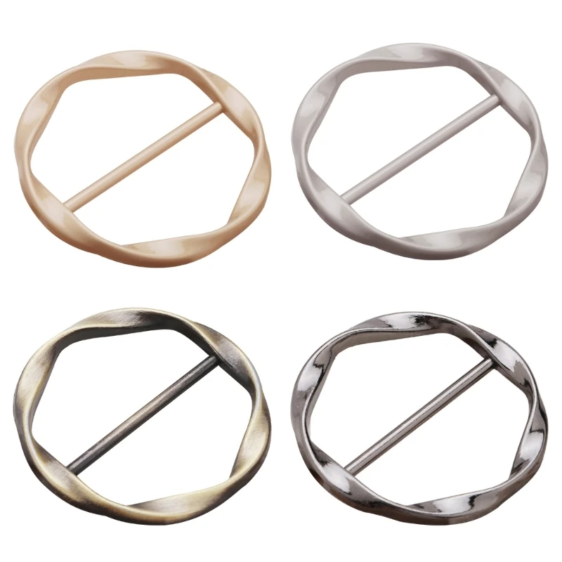 Ladies Scarves Round Buckle Metal Multi-color Personality Belt Buckle for DIY Drop Shipping