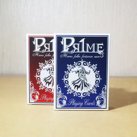 Barajas de cartas de póker prémium, barajas de índice estándar Pr1me, rojo y azul, 2 conteos, paquete de 1 póker de papel clásico