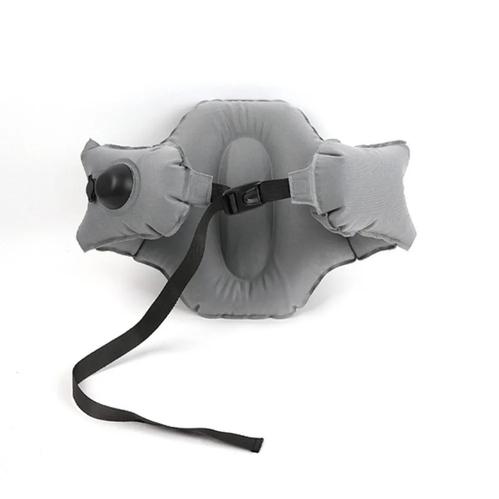 Foldable Inflatable Lumbar Pillow Press Self-Inflation Comfortable Lumbar Support Cushion Breathable Lightweight Waist Cushion