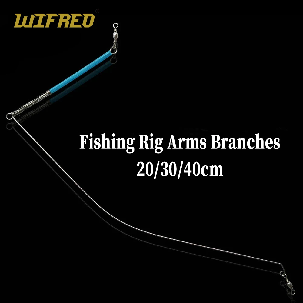 Wifreo 50PCS Sea Fishing Rig Arms Branches with Swivels Stainless Wire Arms Balance For Catfish Saltwater Fishing Accessories