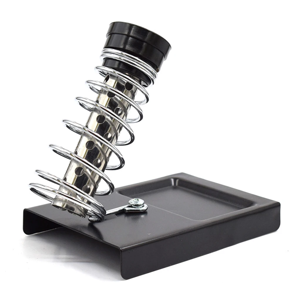 Enhanced Aesthetics Workstation Accessory Metal Soldering Stand Black Soldering Iron Stand Easy To Disassemble