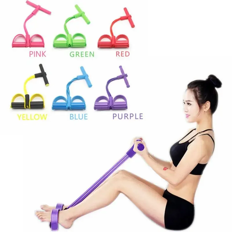 

Resistance Bands Exerciser for Home Gym Fitness Training, Elastic Pull Ropes Belly Rower Trainer