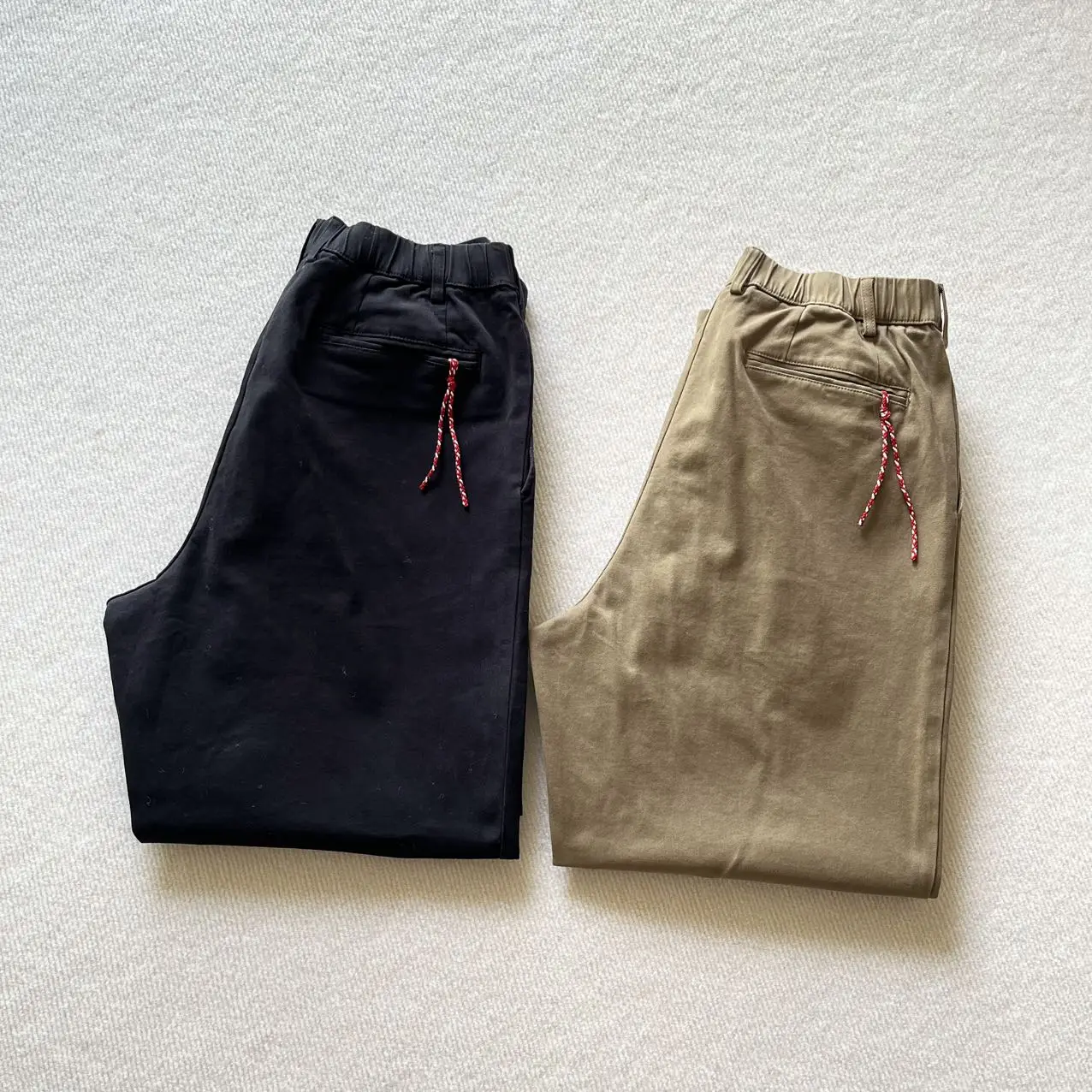 

Double pleated cotton slacks