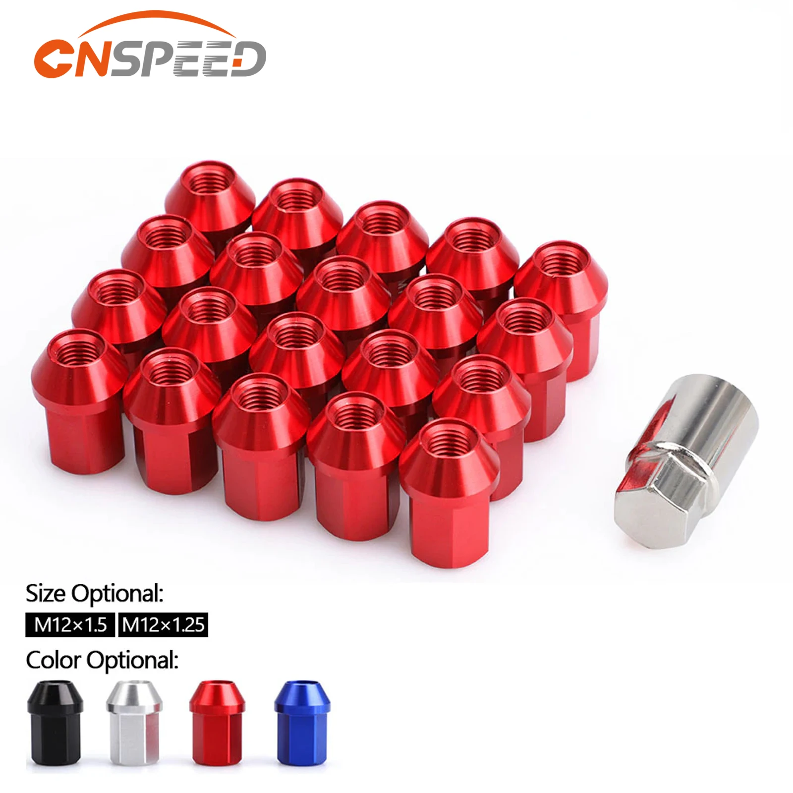 Aftermarket Car Anti-theft 6061 Aluminum Alloy Wheel Lock Nuts Length 35MM M12*1.5 M12*1.25 Lug Nuts