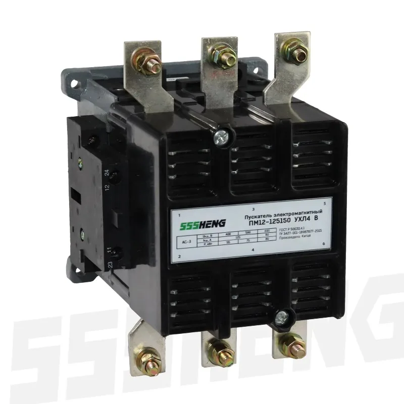 PM12 Series Relay Contactor PM12-125150 125A 3-phase 2NO 2NC Electrical Magnetic Contactor