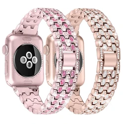 Bling Diamond Strap for Apple Watch Ultra 2 49mm Band 46mm 40mm 45mm 44mm 41mm 42mm Women Bracelet For IWatch Series 10 9 8 7 6