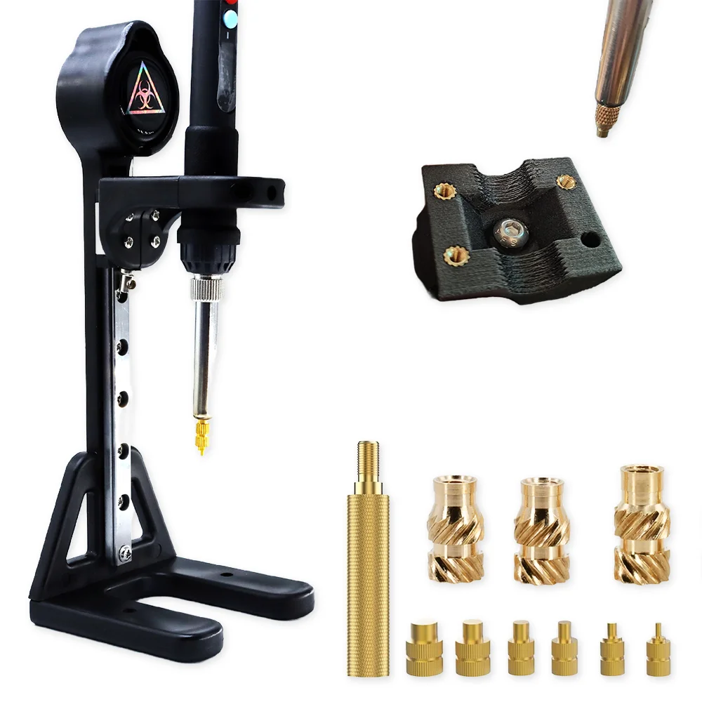 New Heat-Set Insert Tool 60W Digital Soldering Iron with Tip for 3D Printing Plastic M3 1/4' Threaded Inserts Brass Knurled Nuts