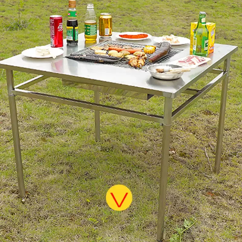 For Stainless Steel Self-service Barbecue Table, Charcoal Outdoor Barbecue Small Tofu Stove, Removable