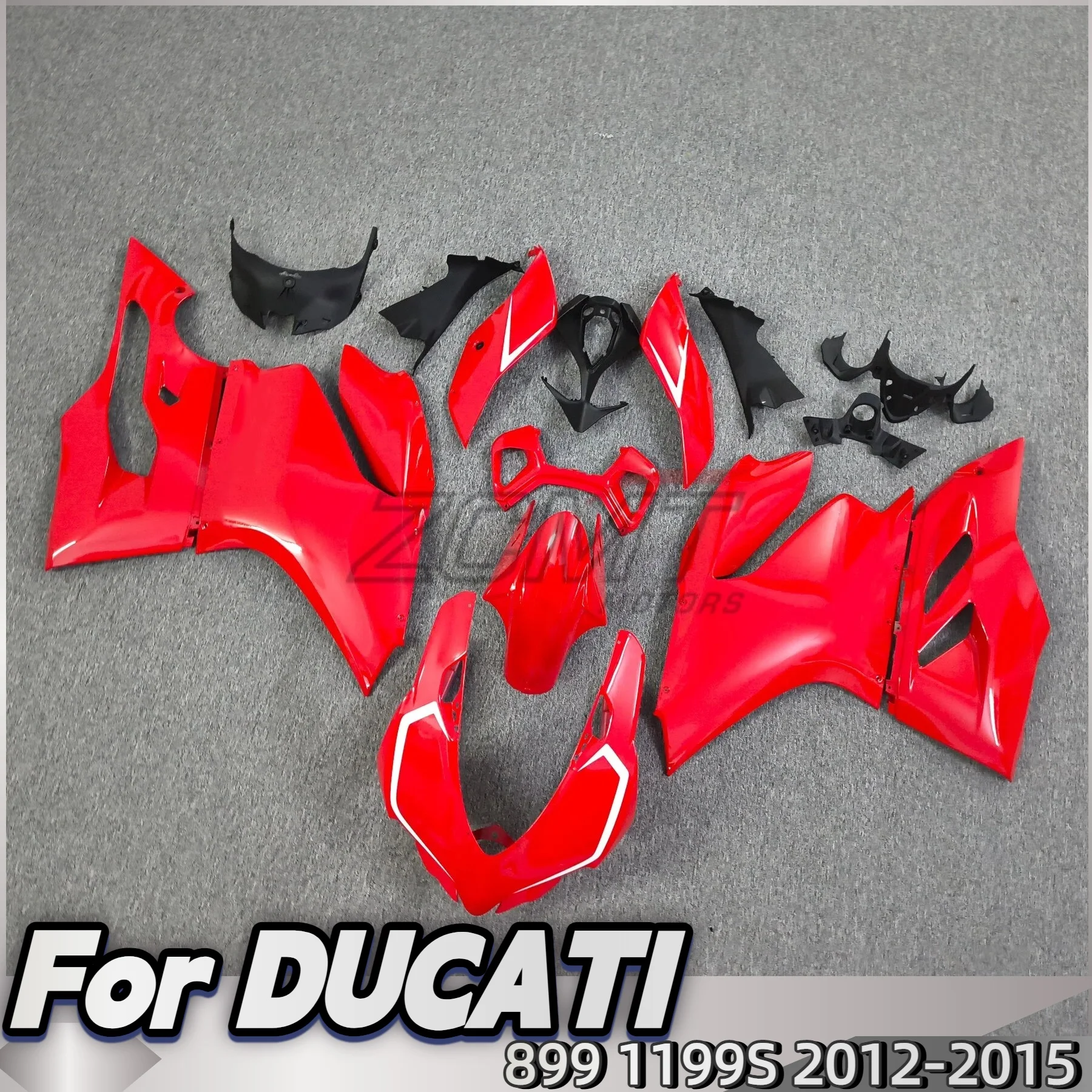 High Quality Motorcycle Fairings kit Fit For Ducati 899 1199 Panigale 1199S 2012 2013 2014 2015 Custom Red White Fairing Kit