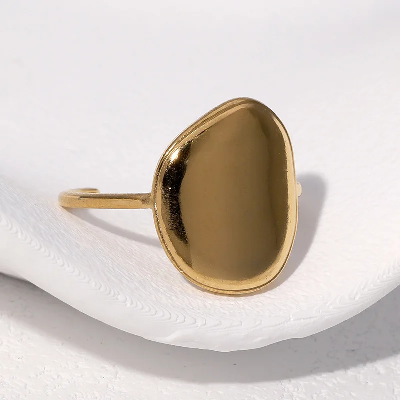 Vintage Stainless Steel Open Ring Woman Palace Jewelry Fashion Simplicity Irregular Opening Rings 2025 New Valentine Day Gift