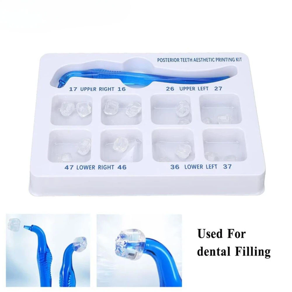 Denta Posterior Teeth Aesthetic Printing Mould Kits Perfect Reshape Restoration Tooth Filling Oral Therapy Tools 1 Set