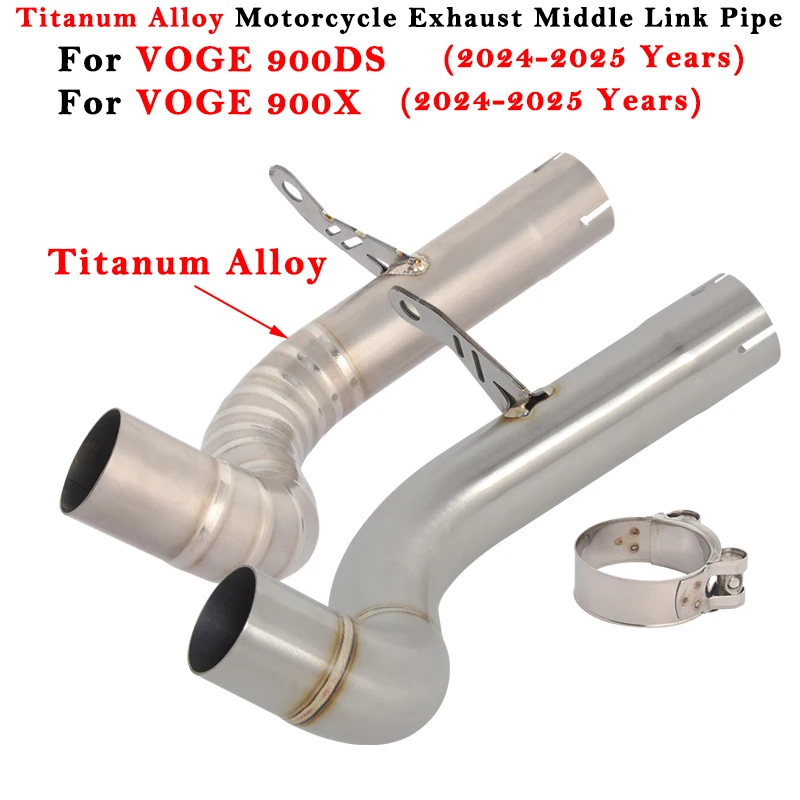 Motorcycle Exhaust Escape Modified Original Muffler Titanium Alloy Middle Link Pipe For VOGE 900X 900DS 900 DS X DSX 2024 2025