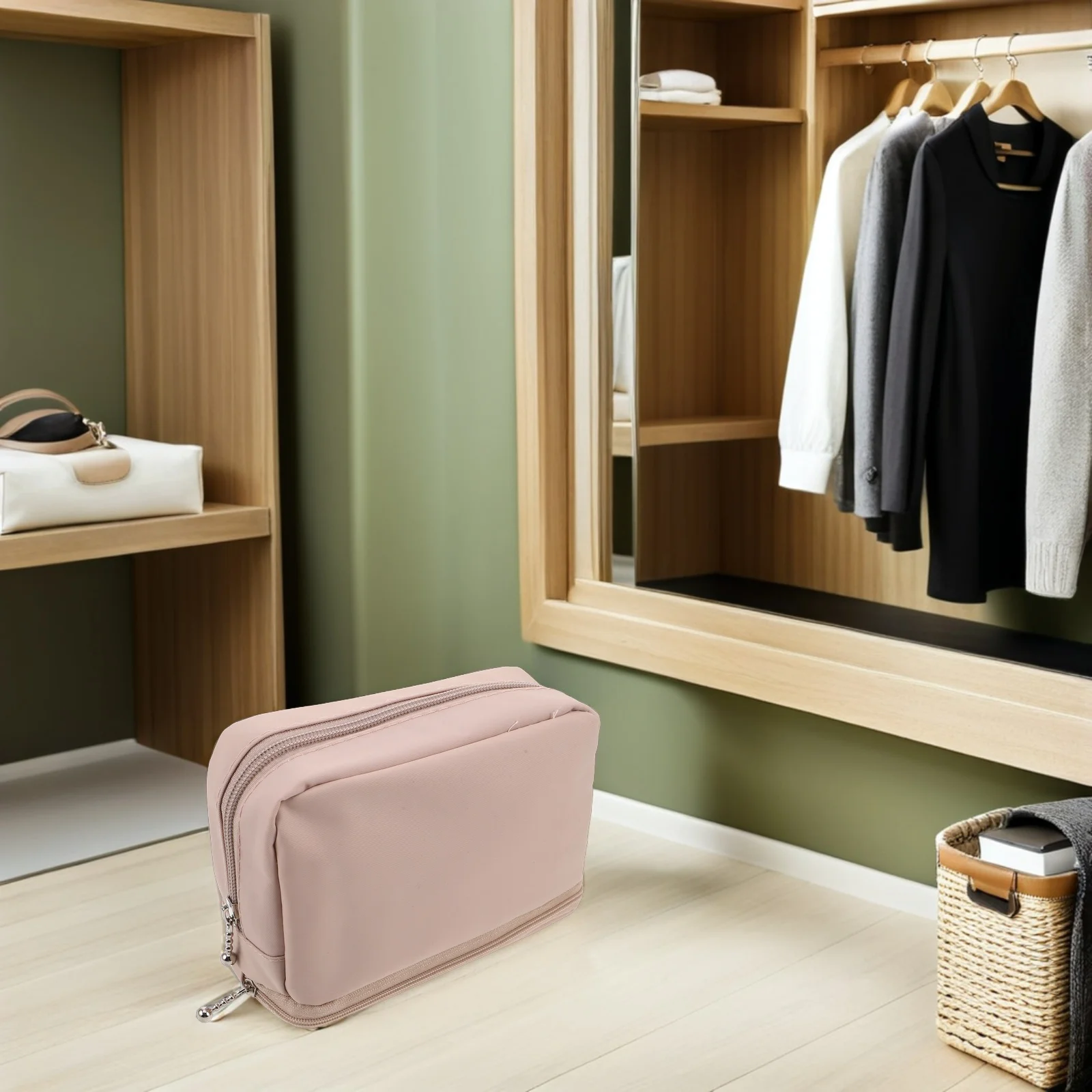 

Portable Makeup Brush Case Slim Travel Bag Organizer for Brushes Toiletries Cute Makeup Storage Solution