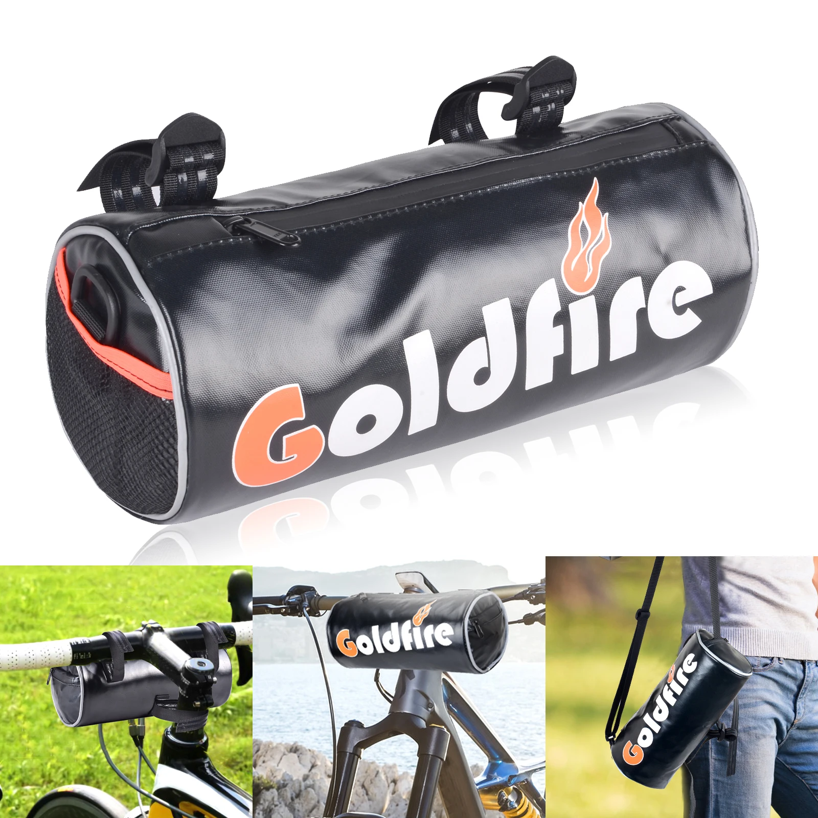 

Motorcycle Bike Handlebar Bag Universal Waterproof Front Frame Storage Bags Roll Organizer Front Pack Box Shoulder Bag