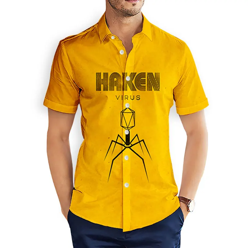 Haken Band  3D Printed  Fashion Casual Shirts Men's /Women's  Short Sleeves Loose Breathable  Hawaii  Shirts