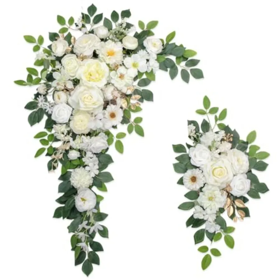 

Wedding Arch FlowersArtificial Flower Arch Decor 2pcs Artificial Flower Arrangement for Wedding Decor Reception Backdrop Floral