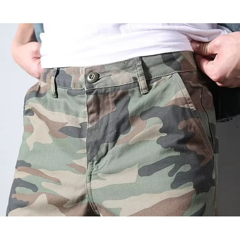 Pantaloni casual da uomo Trend Streetwear Pantaloni mimetici stile militare classico Tessuto di cotone Vendita calda Pantaloni cargo da jogging Uomo