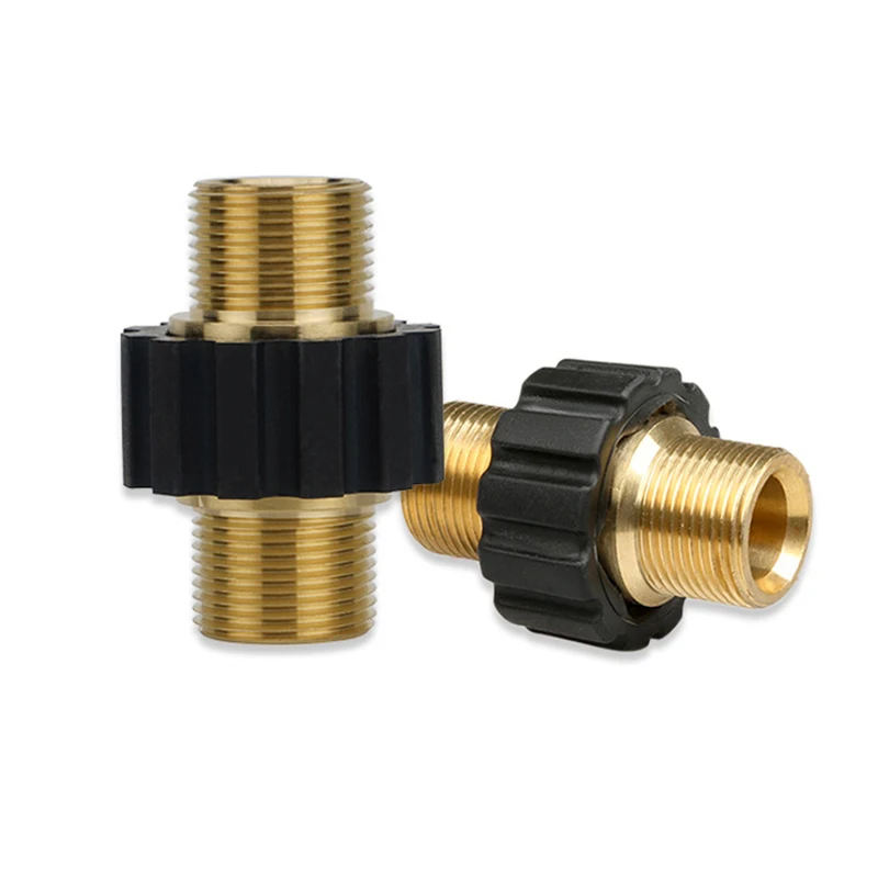 2PCS High-Pressure Washer Adapter Kit M22-14mm Male Thread Quick Connect Fitting 5000PSI