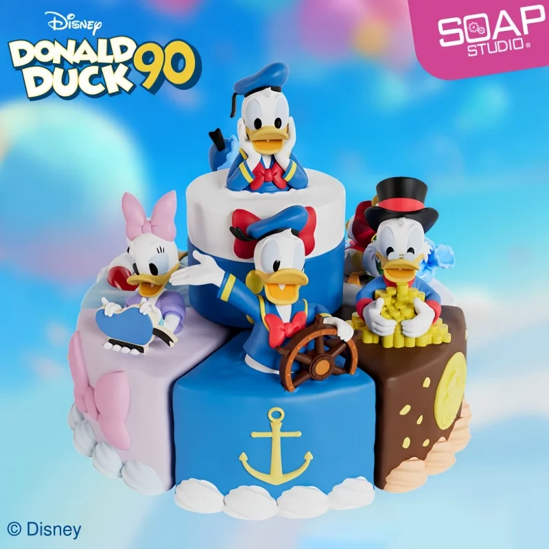 Disney Donald Duck Donald Duck Surprise Cake Series Anime Room Desktop Room Blind Box Decoration Toys Holiday Birthday Gifts