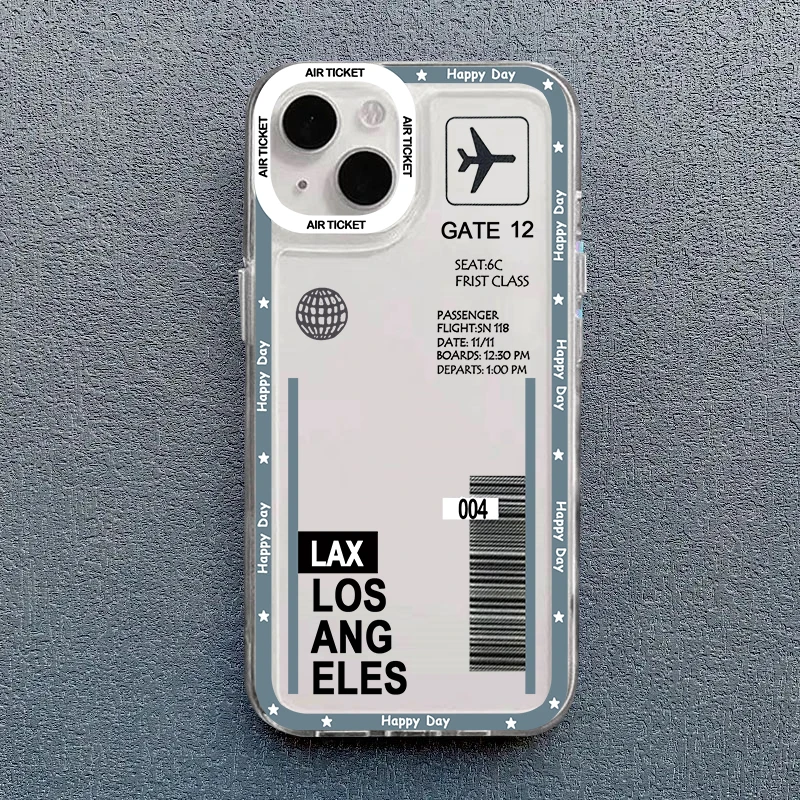 Чехол для телефона Hot Ticket Travel Label New York для iPhone 16, 15, 11, 12, 14, 13 Pro Max Mini X XS XR 7 8 Plus SE4 16E, противоударный чехол
