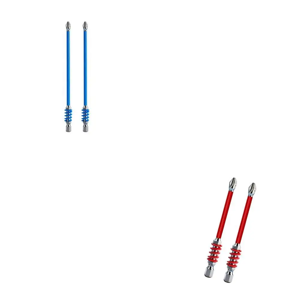 

652F 2Pcs Antislip Drill Bits 6.35mm Featuring Spring Loaded Design for Efficient Single Handed Operation