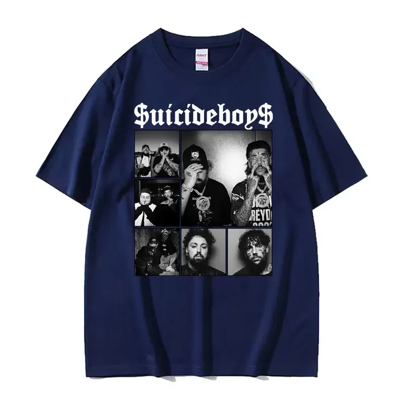 Suicideboy Era Tour Graphic T-shirt Mens Clothing Harajuku Hip Hop Rock T Shirts Unisex 100% Cotton Oversized T Shirt Streetwear