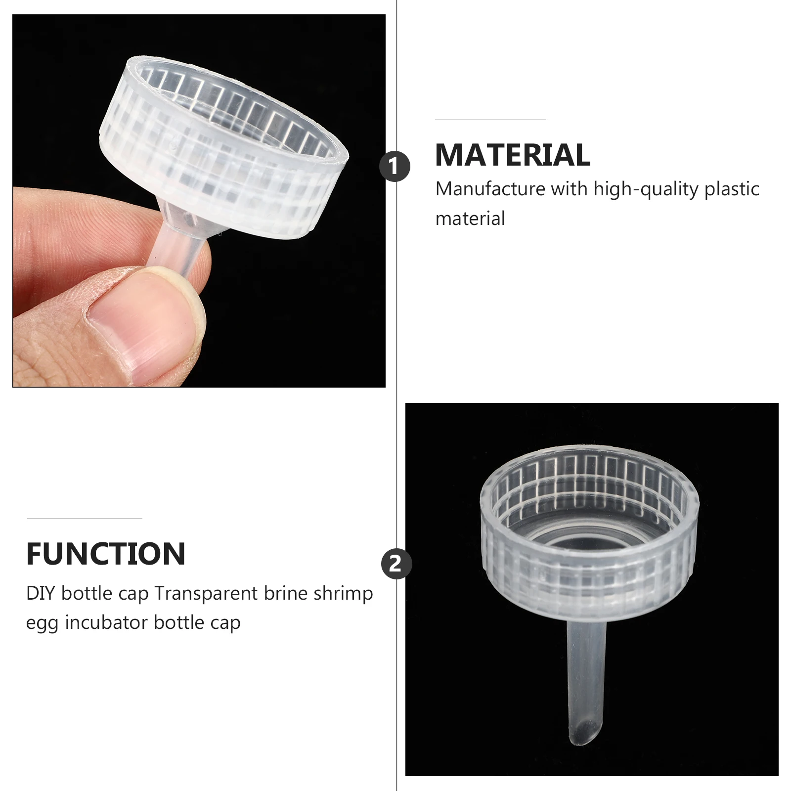 

20 Pcs Bottle Cap Incubator Brine Shrimp DIY Aquarium Covers Egg Caps Hatch Tool