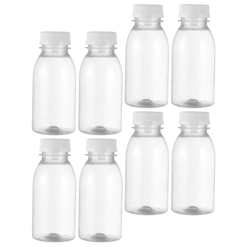 

8 Pcs Containers for Mini Fridge Milk Drink Transparent Juice Small Water Smoothie Reusable Travel