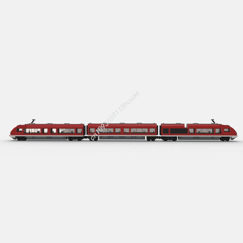 992pcs MOC Double Passenger Train  Building Blocks Education Brick Children Kids Birthday Toy to Develop Christmas toy Gift