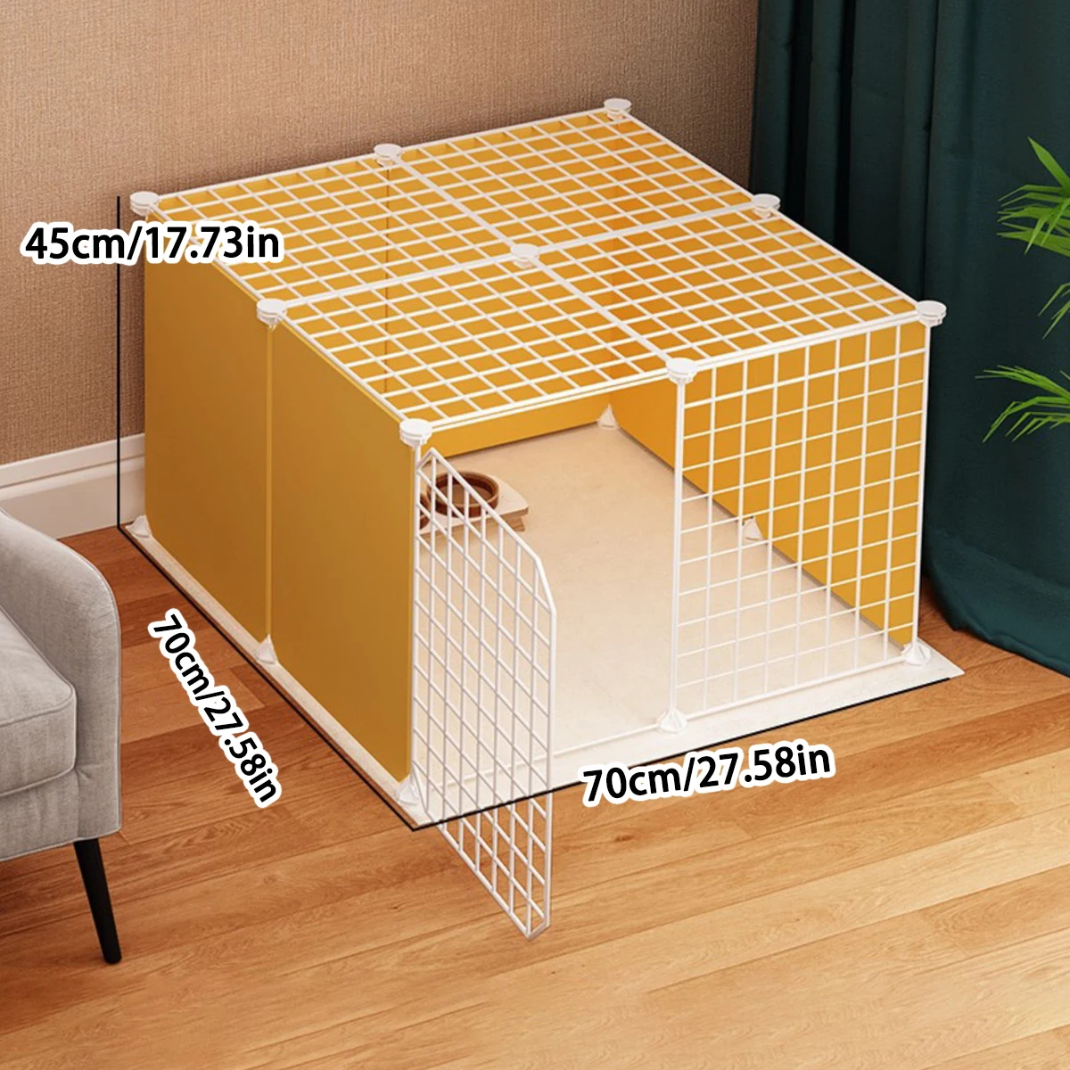 DIY Indoor Pet Enclosure |   Detachable Playpen for Cats, Dogs, and Rabbits |   Semi-Enclosed, Space-Saving Fence Suitable for Balconies and Home Use.