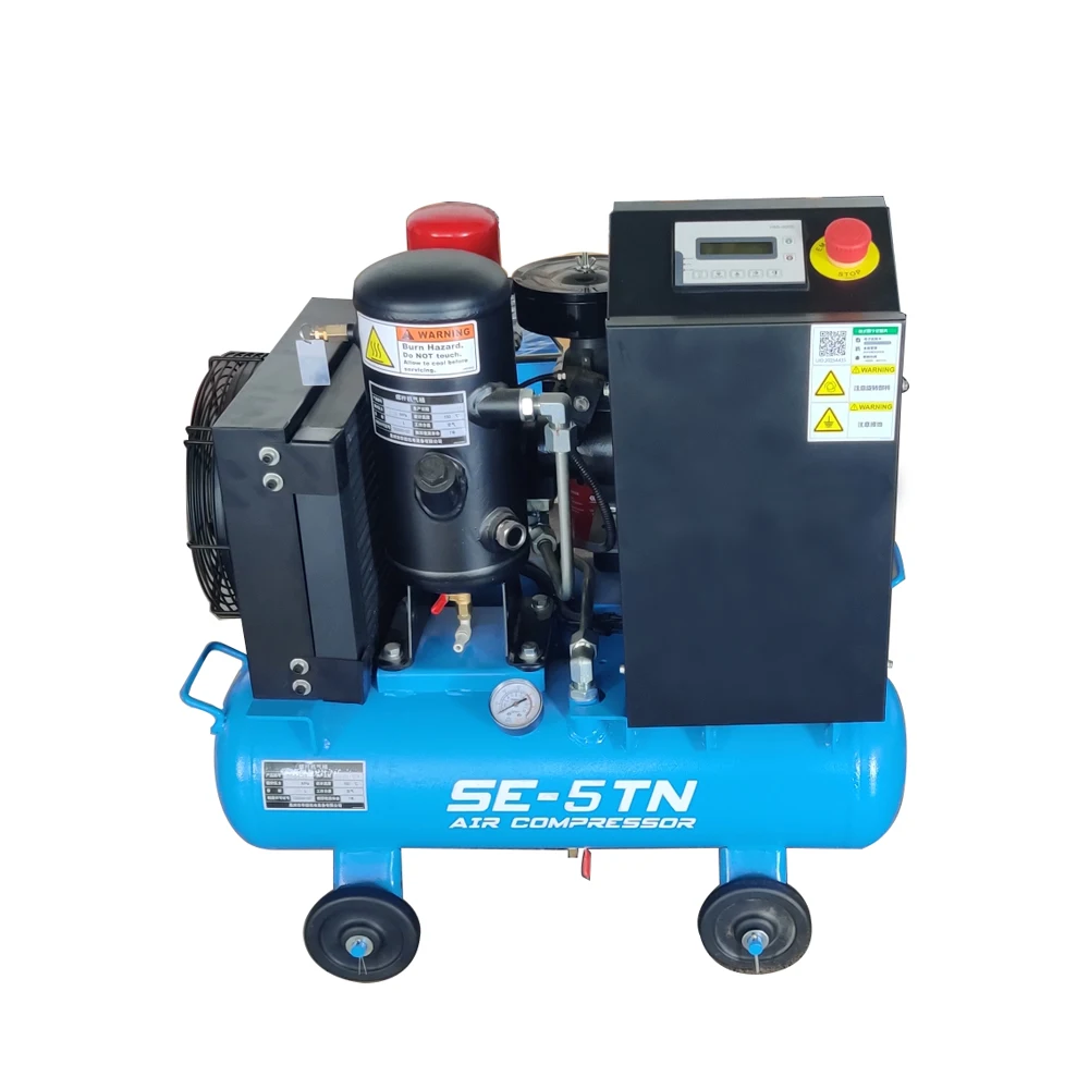 

Small Portable High Pressure 13bar 10 bar Tire Inflator 4kw 5hp Low Noise Screw Air Compressor