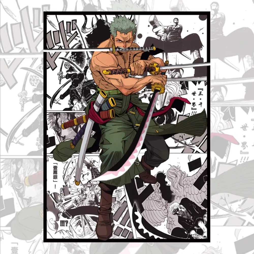 

60 шт. 67 × 92 мм ONE PIECE художественные голографические рукава для карт аниме с верхней загрузкой, защитные рукава для настольных игр для TCG/PTCG/PKM