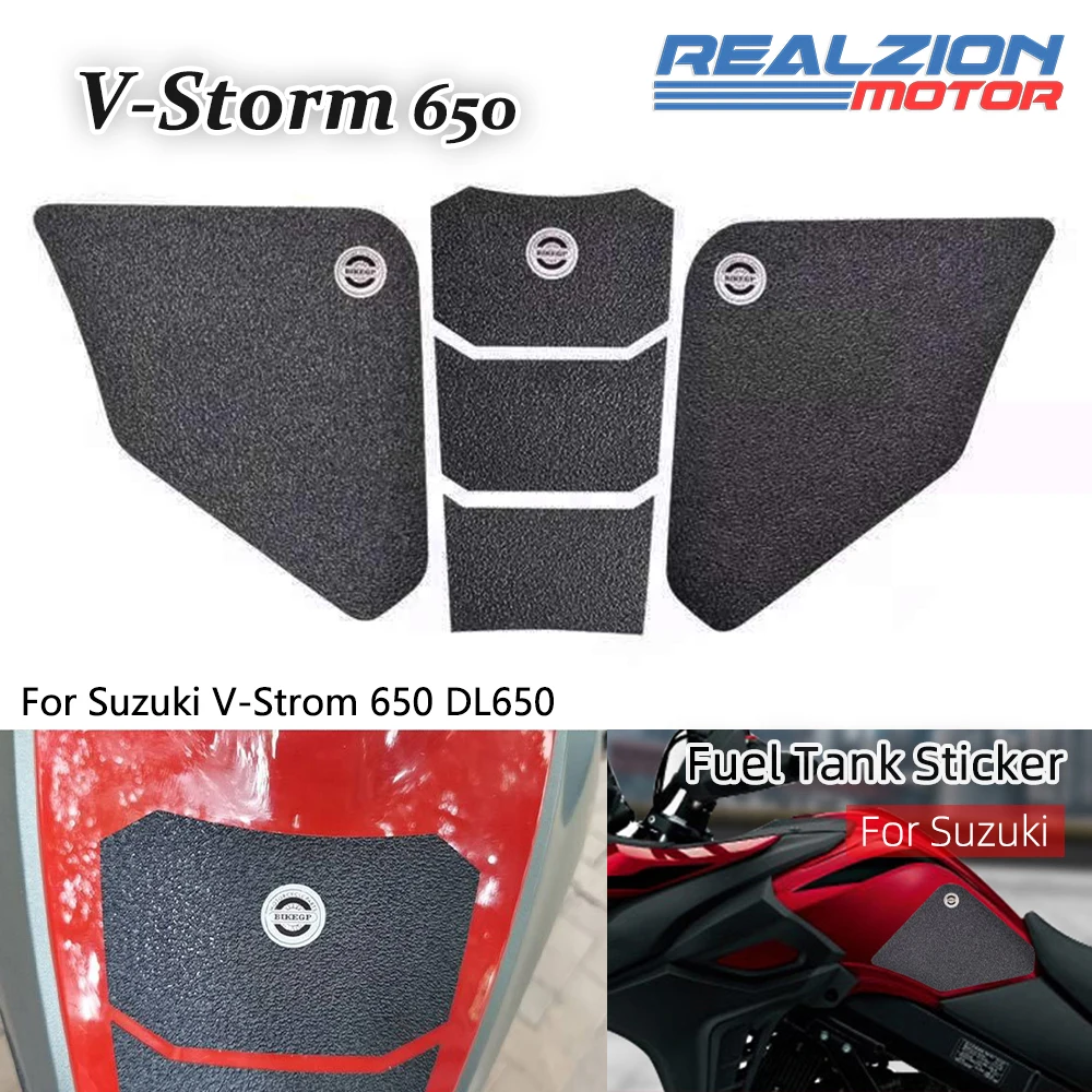 

RZ ПВХ V-Strom 650 DL650 Наклейка на топливный бак Мотоциклетные боковые противоскользящие накладки на бак Газовые наколенники Наклейки для Suzuki V Strom 650