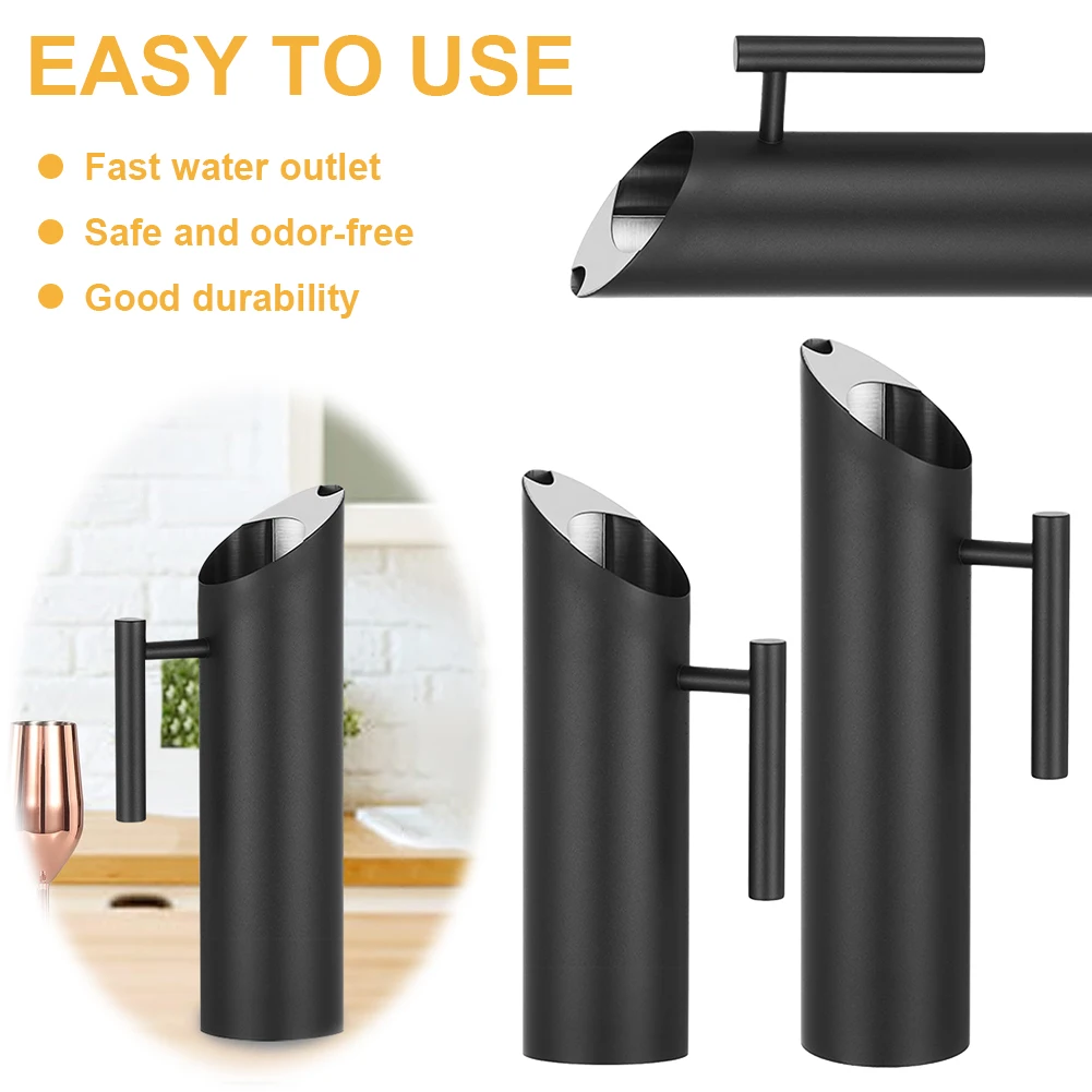 

Stainless Steel Water Pitcher Coffee Pots Ergonomic Handle Water Jug 1.5/2L Water Serving Pot for Tea Or Other Beverage