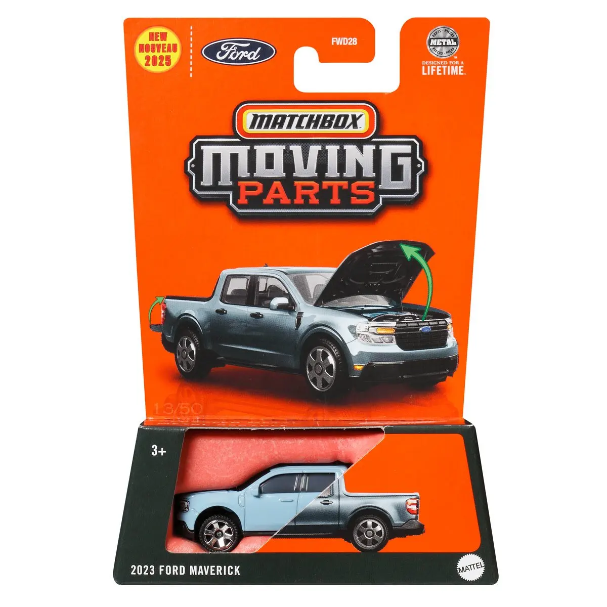 

2025 Matchbox Moving Parts 2023 Ford Maverick 1/64 Die-cast Collection Model FWD28-9C0B