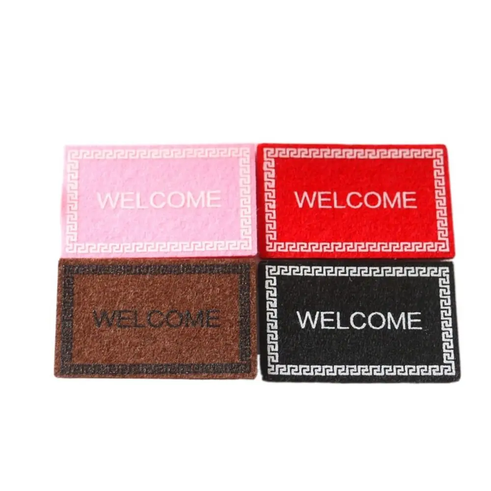 

4pcs Trendy Colorful 1:12 Dollhouse Mini Carpet Versatile Floor Rug Living Room Accessories